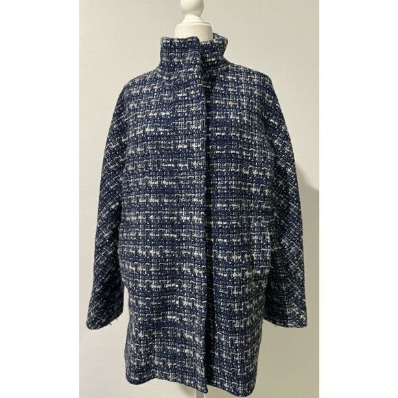 J.Crew Factory Tweed city coat size 14 - Picture 2 of 9